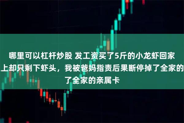 哪里可以杠杆炒股 发工资买了5斤的小龙虾回家后，桌上却只剩下虾头，我被爸妈指责后果断停掉了全家的亲属卡